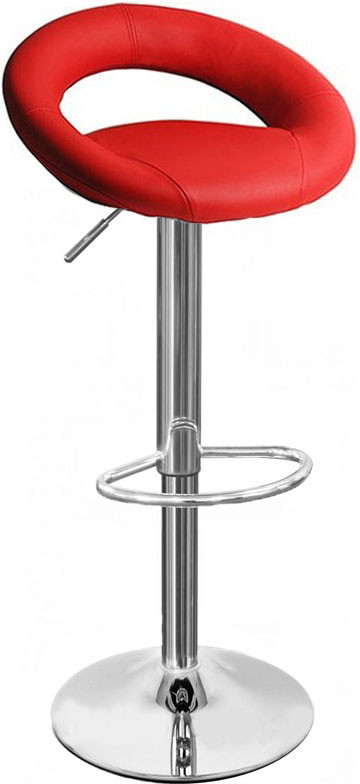 An image of Sorrento Leather Bar Stool Red