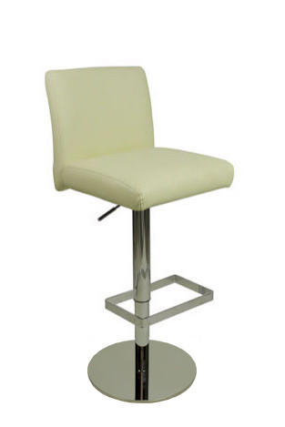 An image of Deluxe Snella Leather Bar Stool Cream