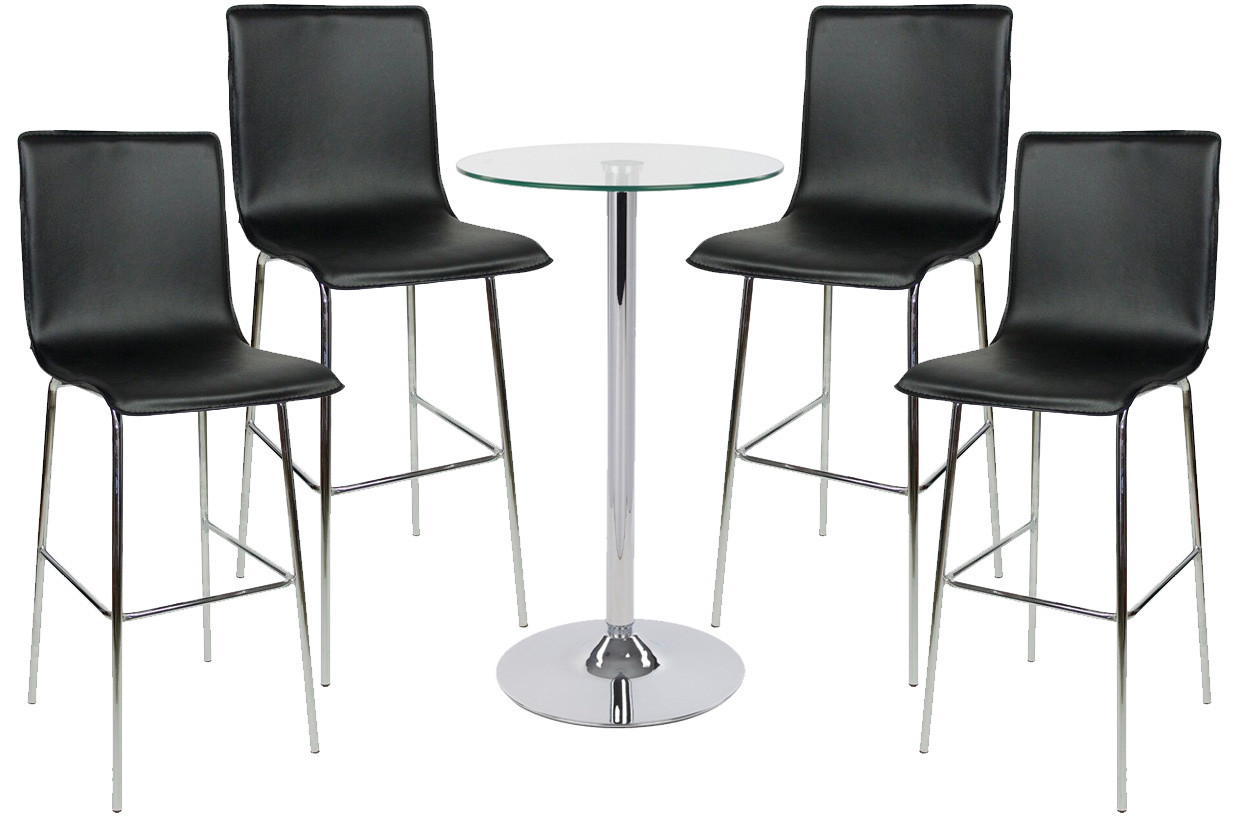 An image of Giola Fixed Height Bar Stool and Como Table Package