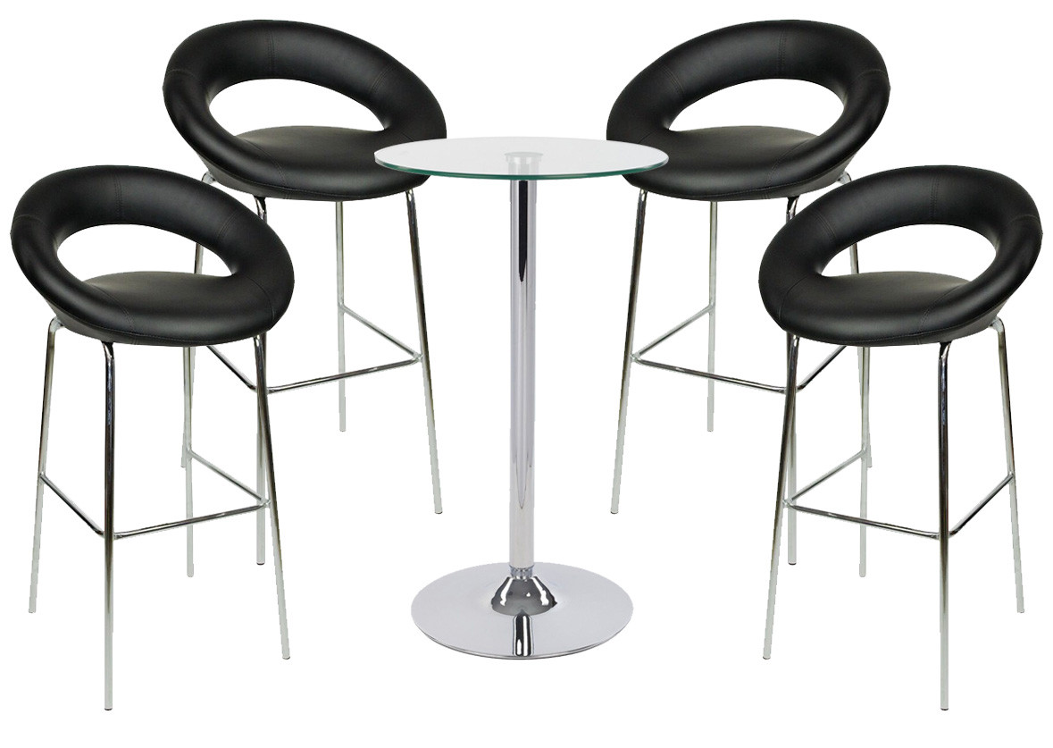 An image of Sorrento Kitchen Fixed Height Bar Stool and Como Table Package