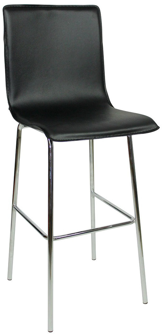 An image of Giola Fixed Height Bar Stools Black