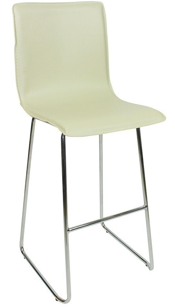 An image of Giola Fixed Height Curved Bar Stools Cream