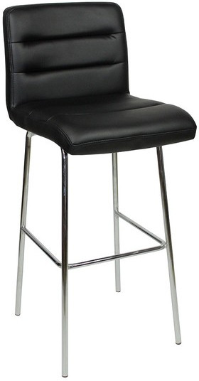 An image of Luscious Fixed Height Bar Stools Black