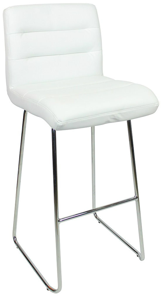 An image of Luscious Fixed Height Curved Bar Stools White