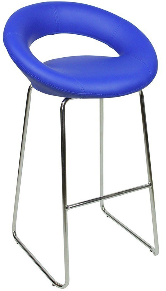 An image of Sorrento Kitchen Fixed Height Curved Bar Stools Blue