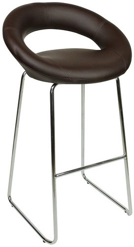 An image of Sorrento Kitchen Fixed Height Curved Bar Stools Brown