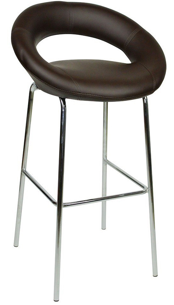 An image of Sorrento Kitchen Fixed Height Bar Stools Brown