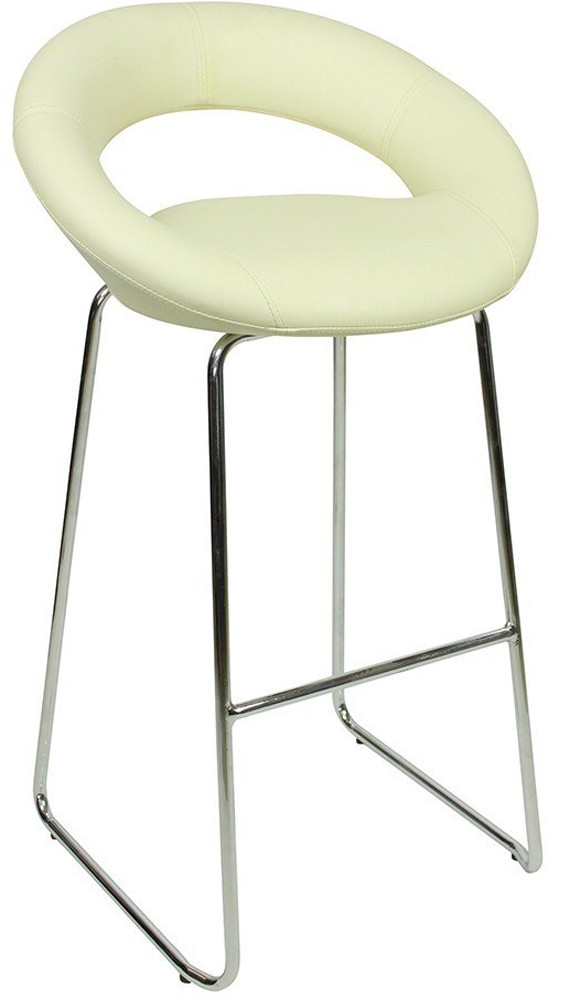 An image of Sorrento Kitchen Fixed Height Curved Bar Stools Cream