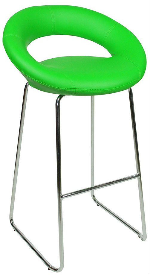 An image of Sorrento Kitchen Fixed Height Curved Bar Stools Green