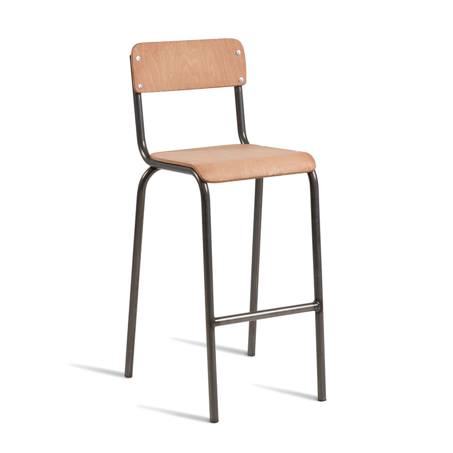 An image of Tube Bar Stool Wood